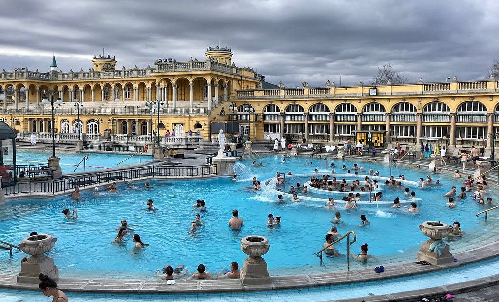 Photo Of Budapest Hungary and one of the thermal bathes Luxury Travel Destinations