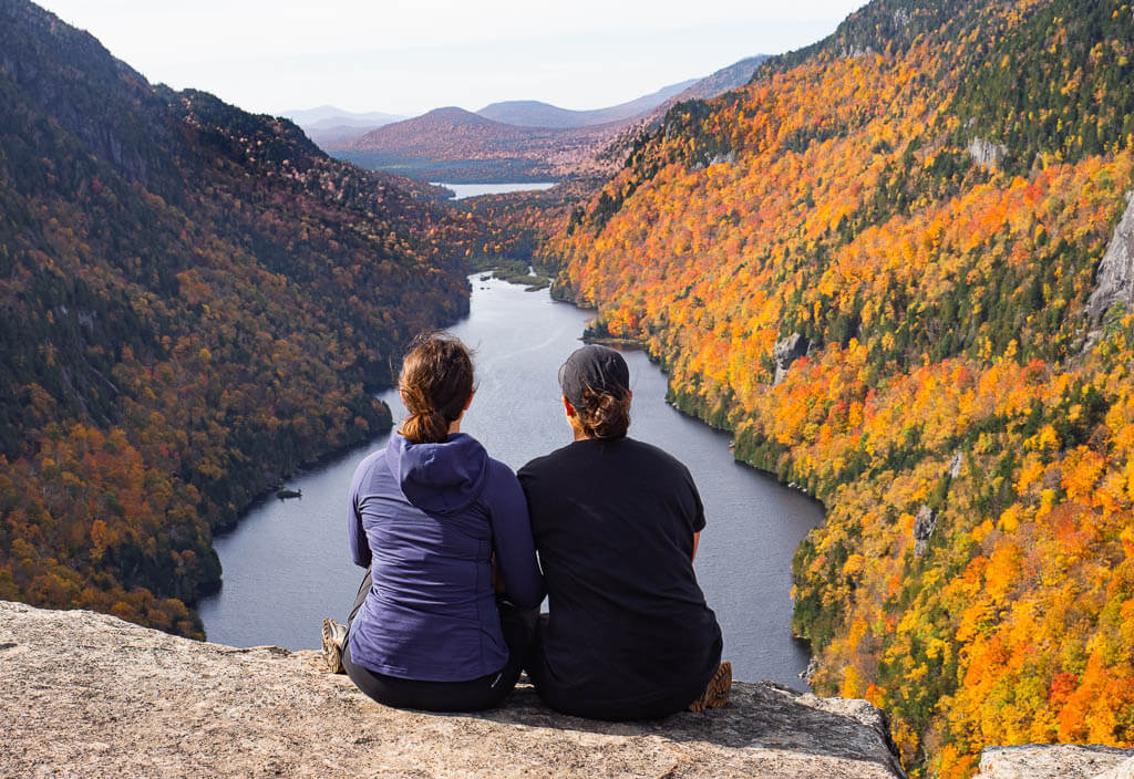 view of Indian head overlook in the Adirondack mountains NY