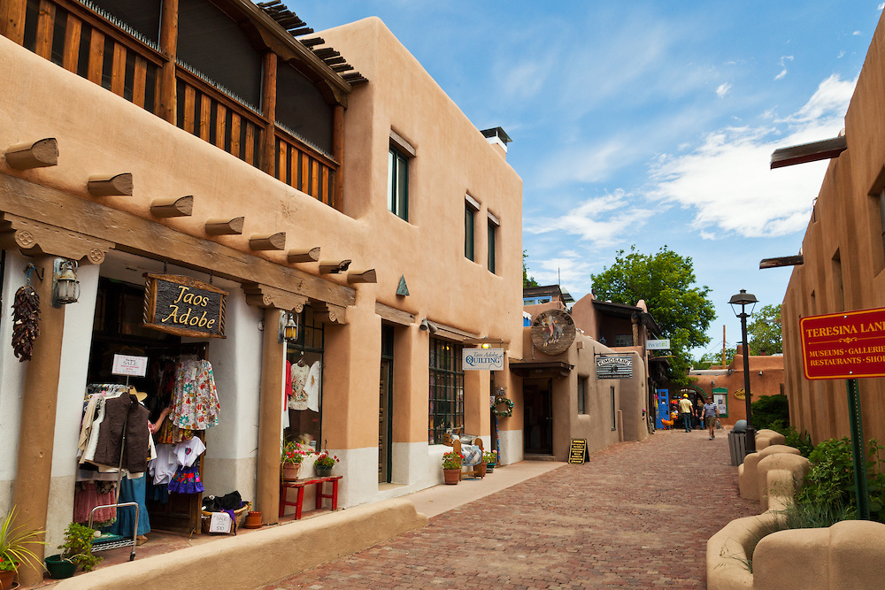 Teresina Lane, off the Taos Plaza. Taos, New Mexico. affordable weekend getaways