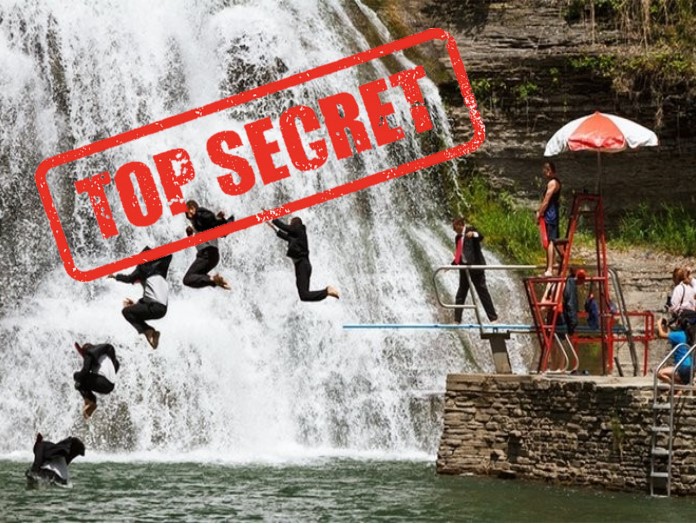 picture of swimming hole up in NY state park robert treman state park secret destinations