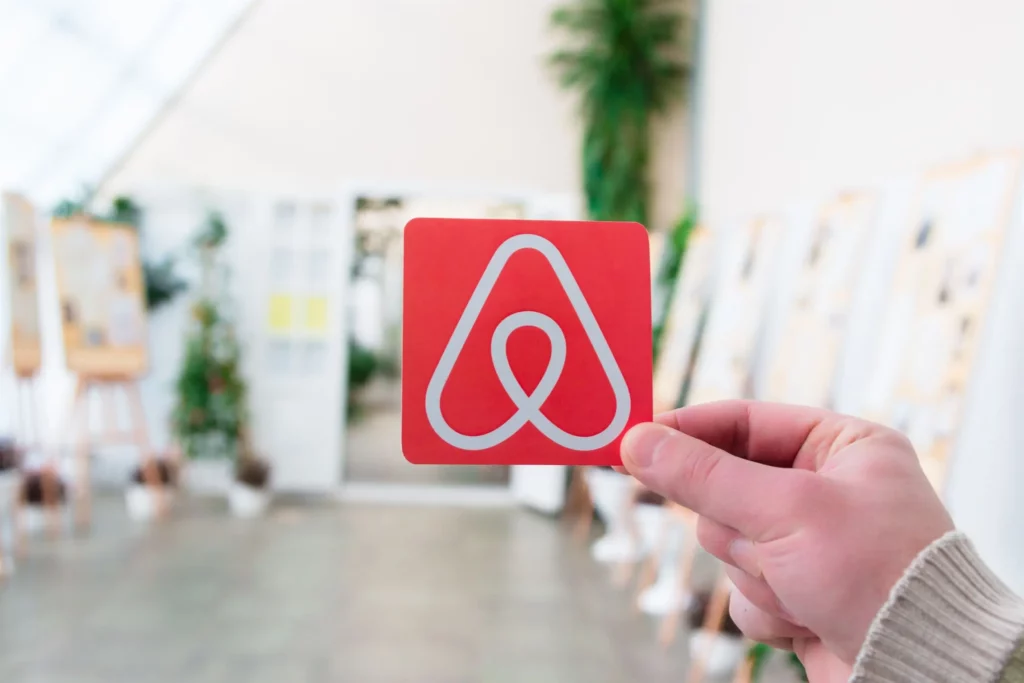 image looking at airbnb location holding the airbnb logo